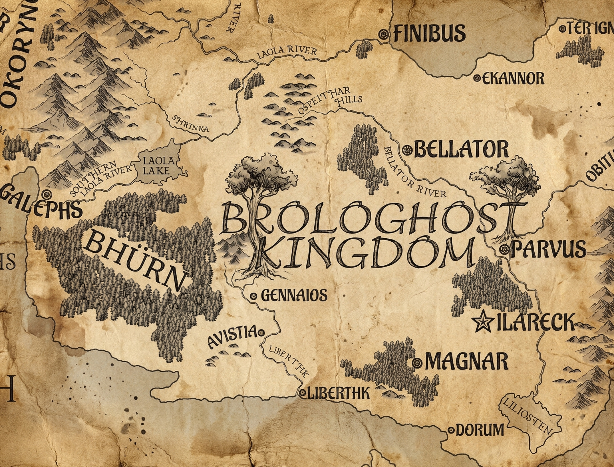 Map of Olamondel Background